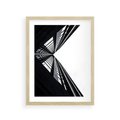 Plakat w ramie 30x40 - Nowoczesność w Linii - architektura, proste linie - rama drewno