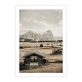 Plakat bez ramy 21x30 - Klasyczny Urok Górskich Domków - domki, w górach