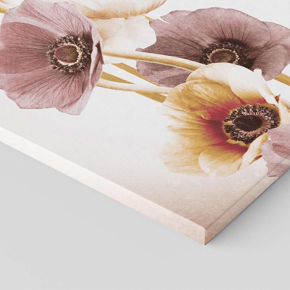 Obraz na płótnie 80x80 - Eksplozja kolorów - akwarela, maki