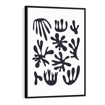 Obraz w ramie 70x100 - Rozmyte Granice Wspomnień - inspiracja mattise, abstrakcja - rama czarna