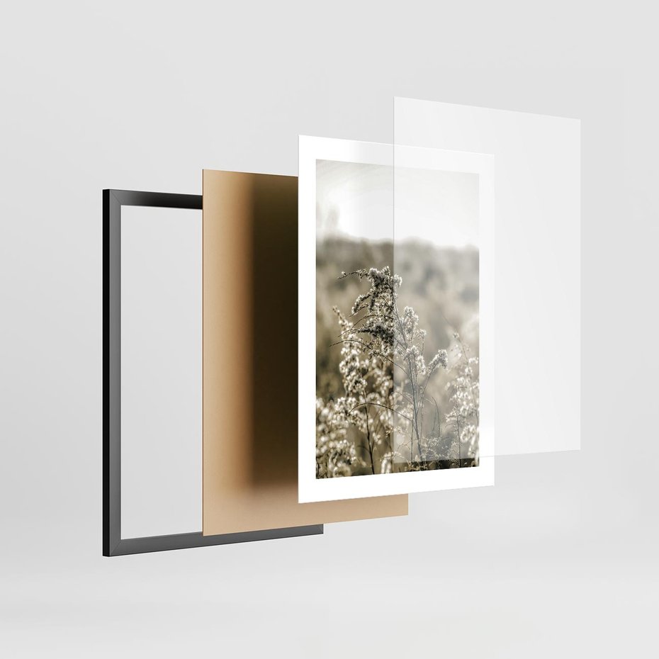 Plakat w ramie 30x40 - Pampas i Bocho - suche trawy, bocho - rama czarna