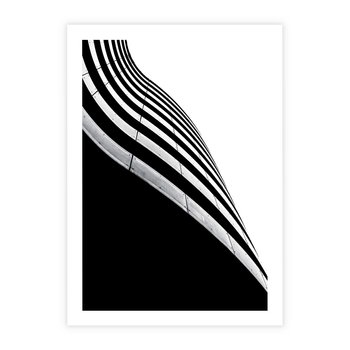 Plakat bez ramy 21x30 - Architektoniczna Fala - architektura, falowany budynek