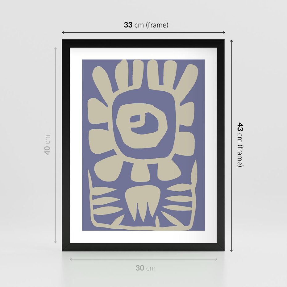 Plakat w ramie 30x40 - Widok Abstrakcyjny - skandynawski styl, plakat - rama czarna