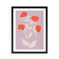 Plakat w ramie 50x70 - Migotliwe Widzenie Kwiatów - nowoczesny plakat, roślinne motywy - rama czarna