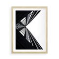 Plakat w ramie 50x70 - Nowoczesność w Linii - architektura, proste linie - rama drewno