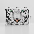 Obraz na płótnie 120x80 - Magia Białego Tygrysa - biały, tygrys