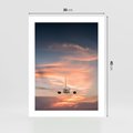 Plakat bez ramy 30x40 - Podróż w Kierunku Słońca - samolot, samolot w powietrzu