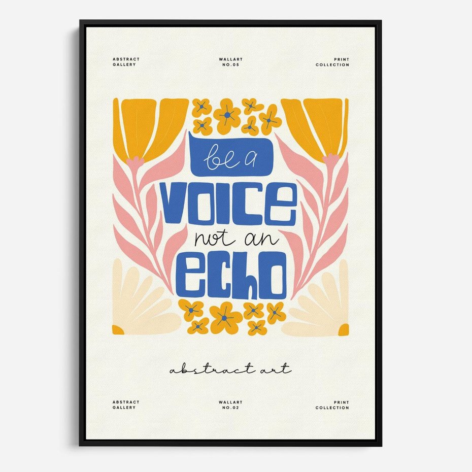 Obraz w ramie 50x70 - Złote Impulsy - typografia, kwiaty - rama czarna