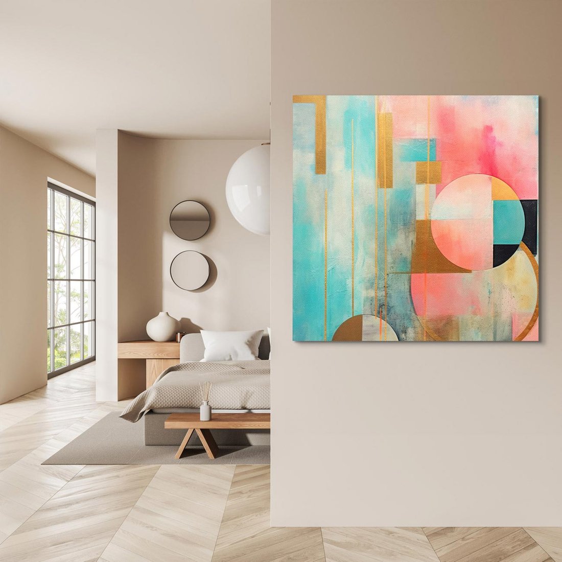 Obraz na płótnie 50x50 - Abstrakcyjny Bałagan - abstrakcja, obraz olejny