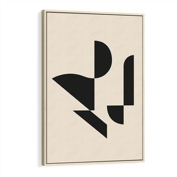 Obraz w ramie 50x70 - Rozkwitająca Abstrakcja - abstrakcyjne geometryczne kształty, minimalizm - rama drewno