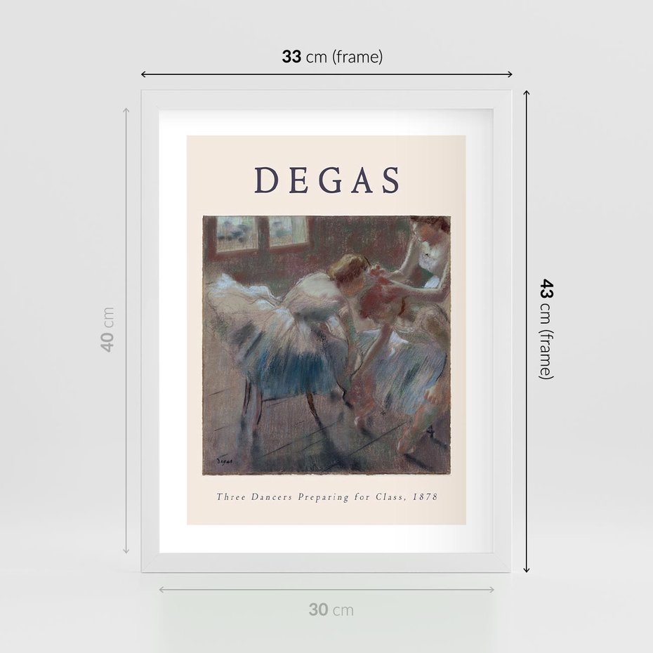 Plakat w ramie 30x40 - Elegancja Baletu na Plakacie - reprodukcja, degas - rama biała