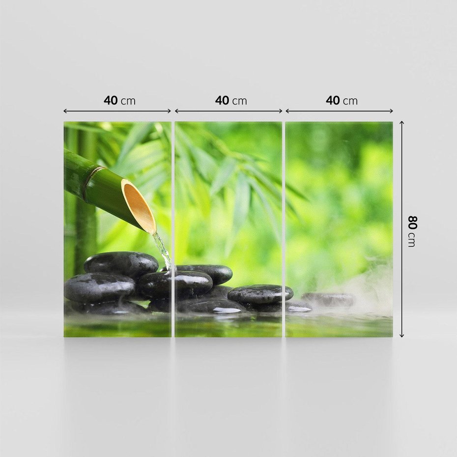 Obraz na płótnie 120x80 - Spokój w bambusowym SPA - bambus, SPA