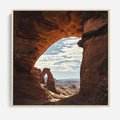 Obraz w ramie 50x50 - Magia pustynnego kanionu - pustynia, kanion - rama drewno