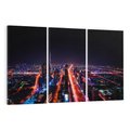 Obraz na płótnie 120x80 - Nocne oświetlenie miasta - miasto, noc