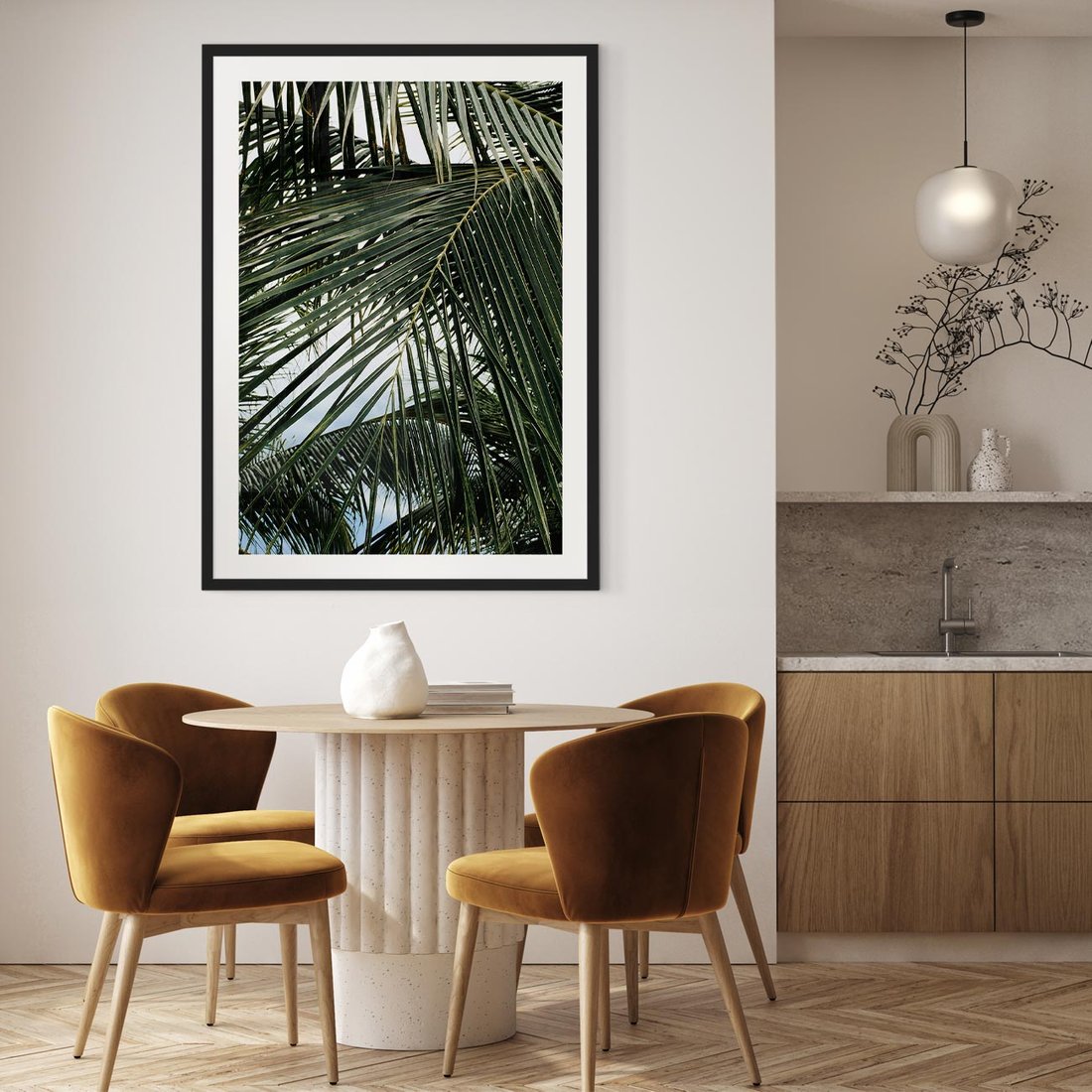 Plakat w ramie 40x50 - Wakacyjna Magia - palmy, tropiki - rama czarna
