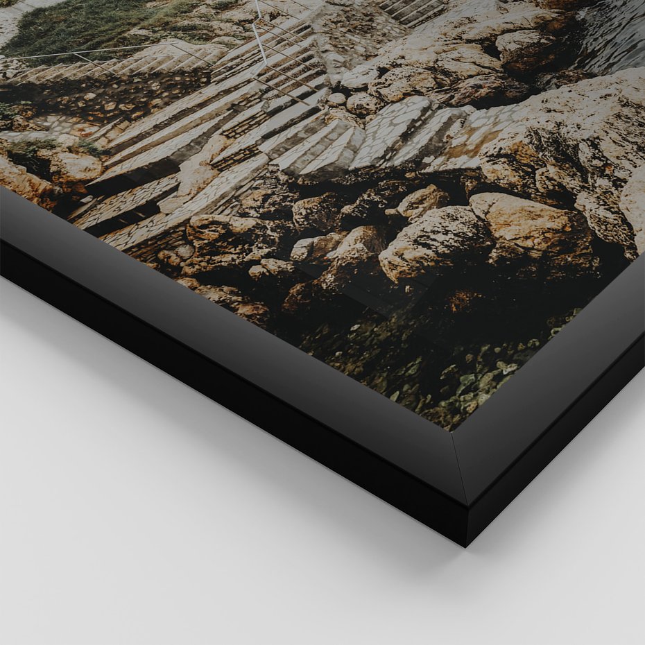 Zestaw obrazy w ramie 30x40 galeria - Morze, wakacje, podróż, łodzie - rama czarna