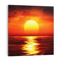 Obraz na płótnie 40x40 - Romantyczny Zachód Słońca nad Morzem - zachód, słońca
