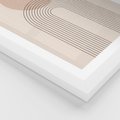 Plakat w ramie 30x40 - Konturem Zdefiniowane - boho plakat, minimalizm - rama biała