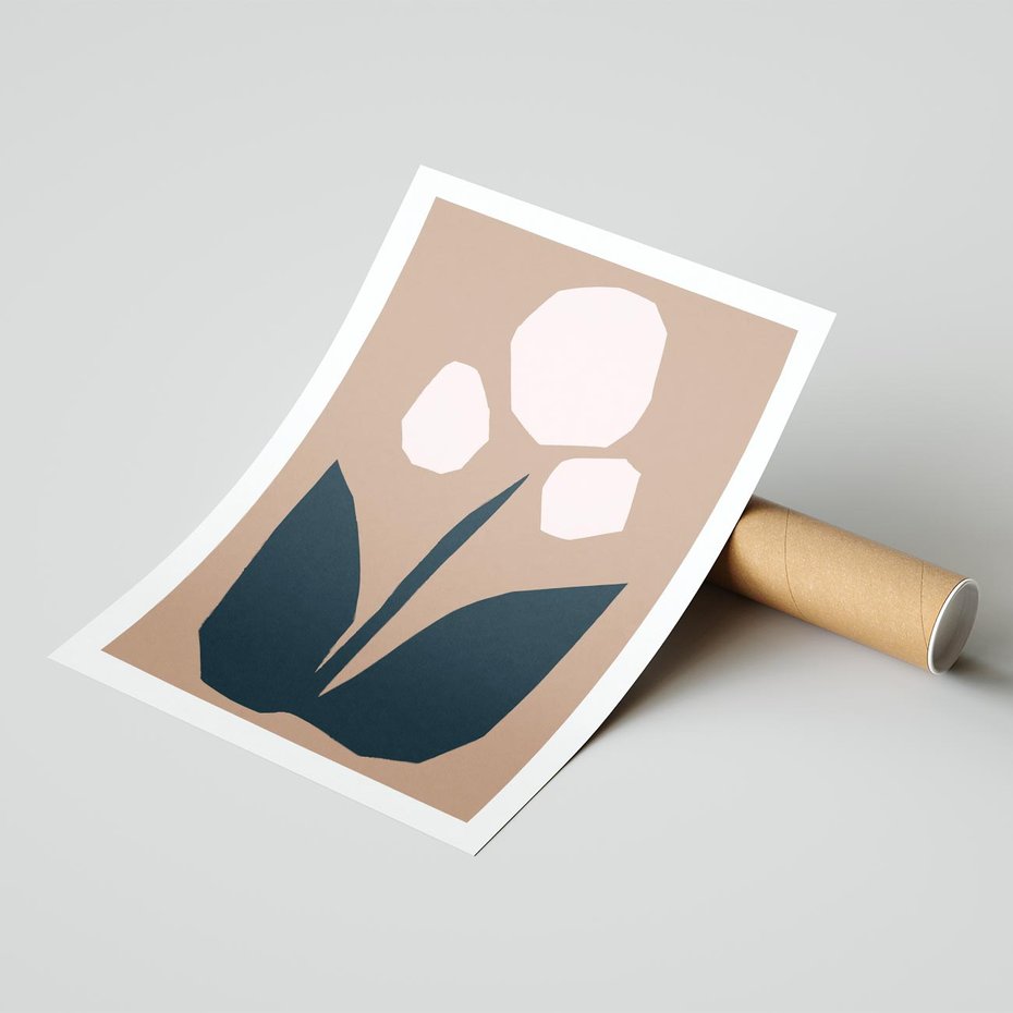 Plakat bez ramy 40x50 - Refleksje Boho Przyrody - abstrakcyjny obraz, plakat