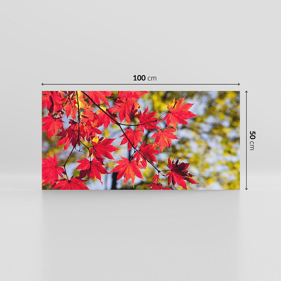 Obraz na płótnie 100x50 - Jesienny Urok Drzewa i Opadających Liści - drzewo, liście
