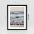 Plakat w ramie 30x40 - Malowniczy Nadmorski Krajobraz - morze, fale - rama czarna