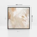 Obraz w ramie 50x50 - Elegancja w Złocistym Chaosie - złoto beż, abstrakcja - rama czarna