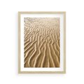 Plakat w ramie 30x40 - Piasek i Nieskończoność - pustynia, piasek - rama drewno