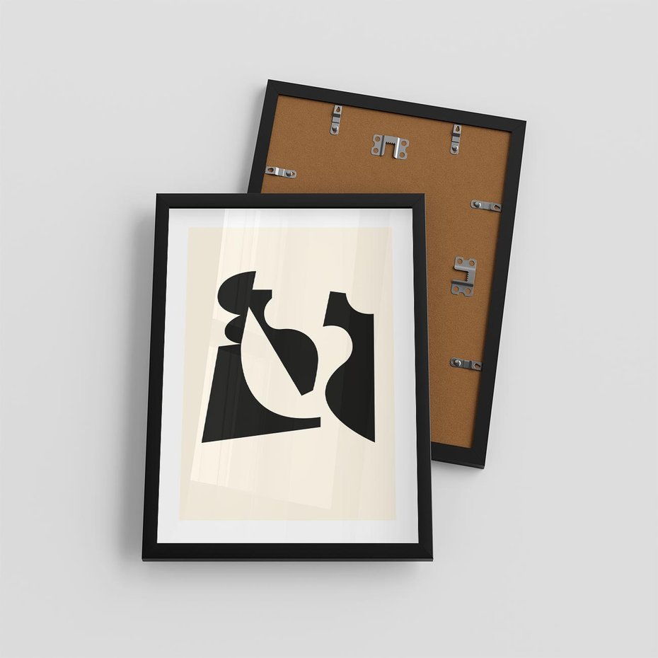 Plakat w ramie 30x40 - Tajemnicze Spektrum - abstrakcyjne kształty, geometria - rama czarna