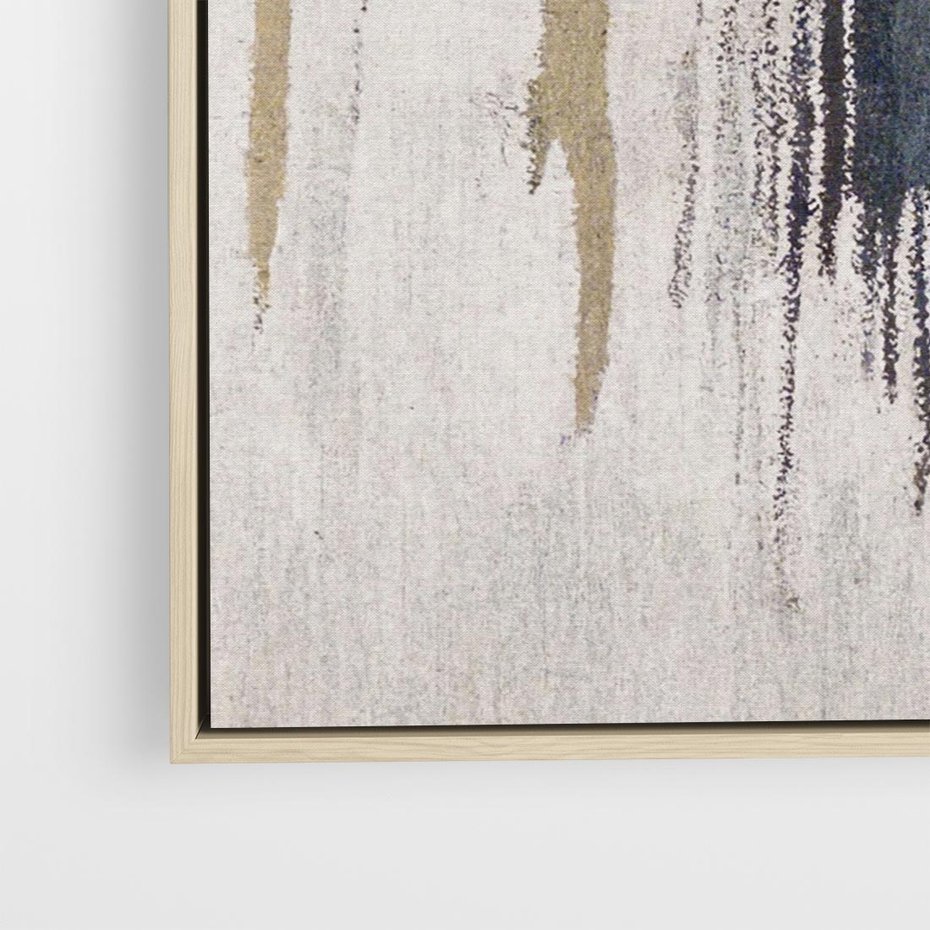 Obraz w ramie 50x50 - Odyseja w świetle i cieniu - abstrakcja, porysowana ściana - rama drewno