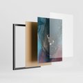Zestaw obrazy w ramie 50x70 galeria - Marmurowe, złoto, abstrakcja - rama czarna