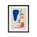Plakat w ramie 30x40 - Rozbijające Symfonie Form - abstrakcyjny obraz, przypomina twarz - rama czarna
