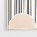 Obraz w ramie 80x80 - Przenikające Kształty - abstrkacyjna nowoczesna sztuka, koła okręgi - rama drewno