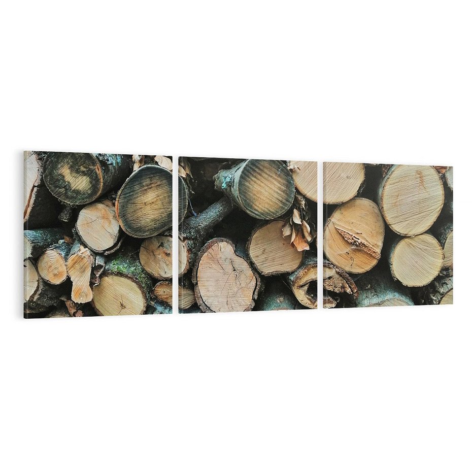 Obraz na płótnie 120x40 - Bliskość Natury - drewno, las