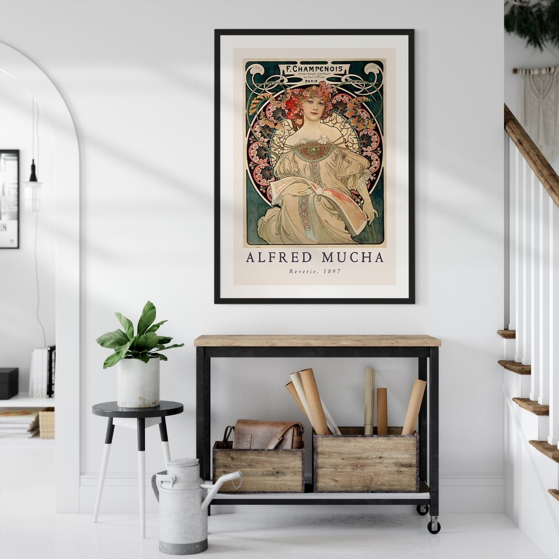 Plakat w ramie 40x50 - Piękno Art Nouveau - plakat, obraz - rama czarna