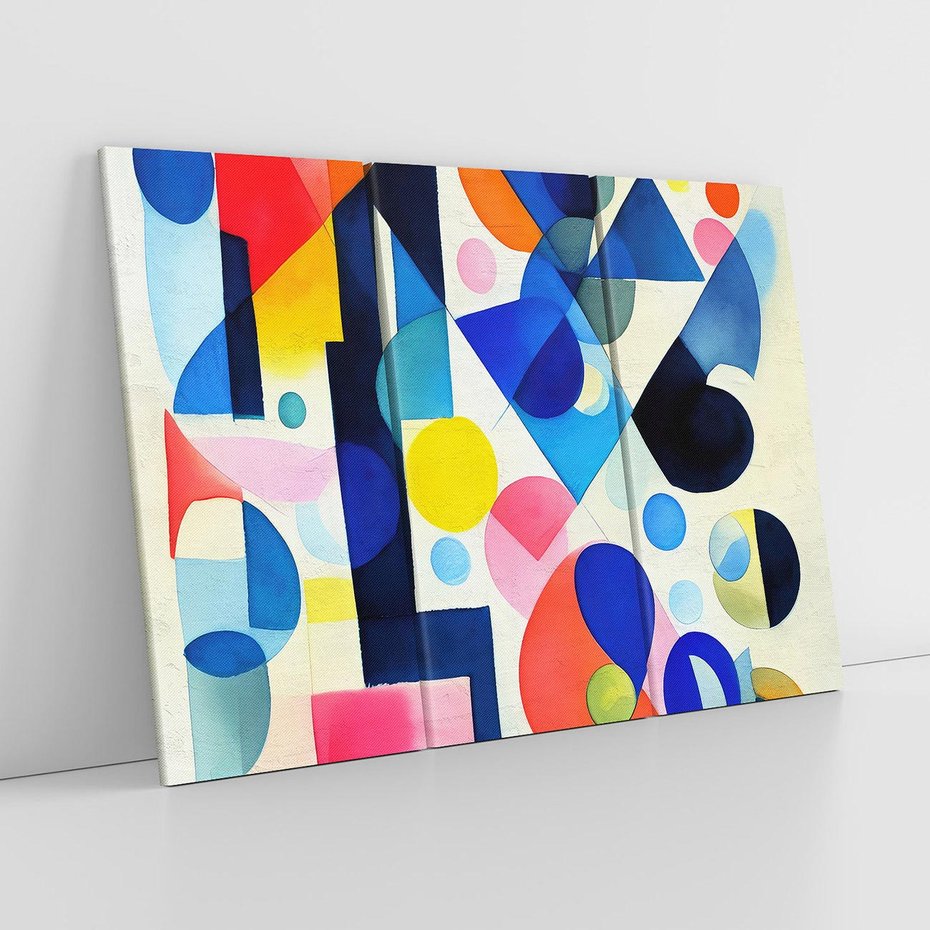 Obraz na płótnie 120x80 - Księga Akwarelowych Przeniknięć - abstrakcyjny obraz, różne kolorowe kształty