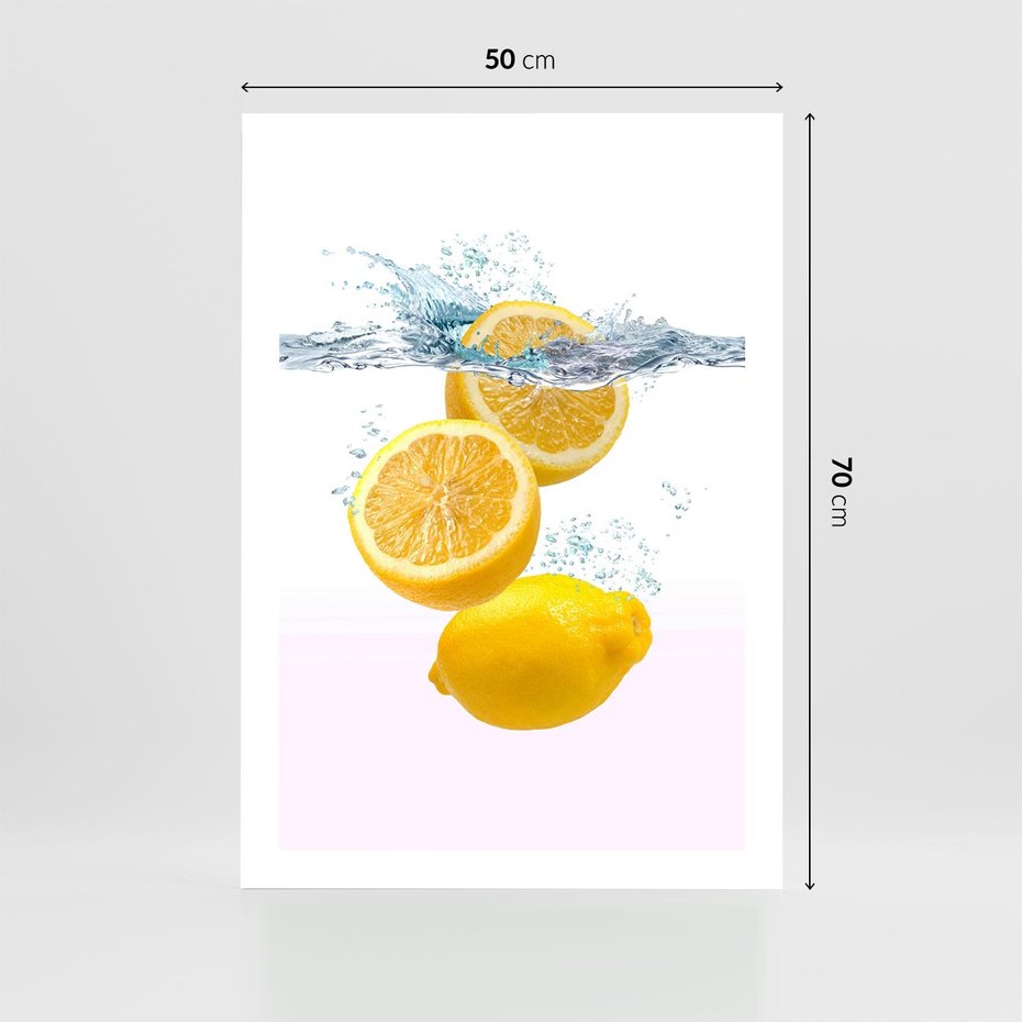 Plakat bez ramy 50x70 - Świeże cytryny pełne smaku - cytryny, owoce