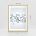 Plakat w ramie 30x40 - Trójwymiarowe formy geometryczne - geometria, 3D - rama drewno