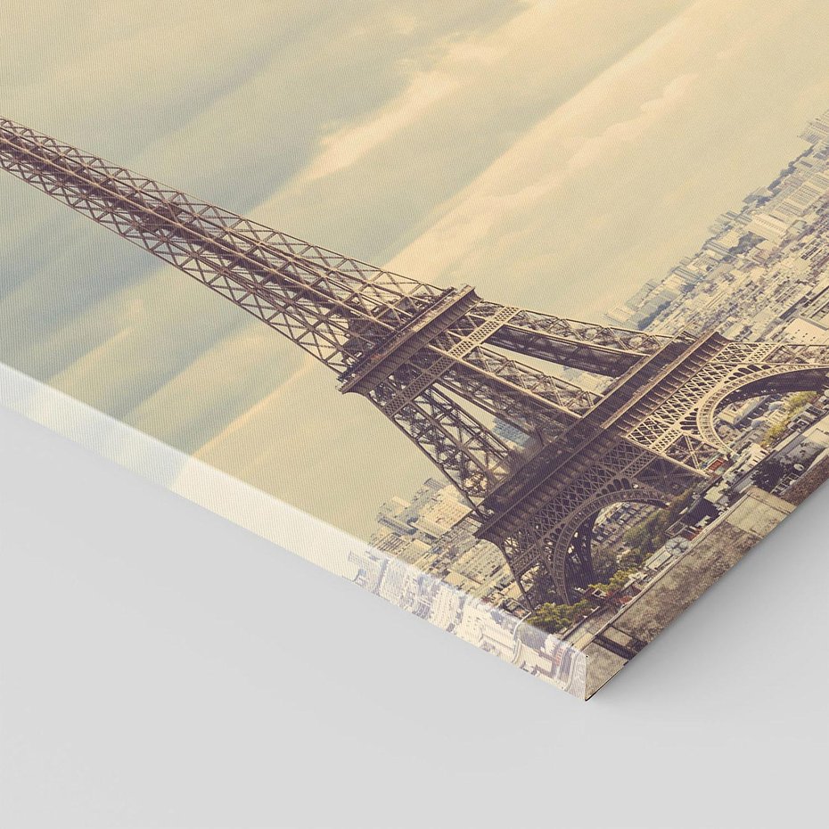 Obraz na płótnie 70x70 - Paryż: Wieża Eiffla w blasku - Wieża, Eiffla