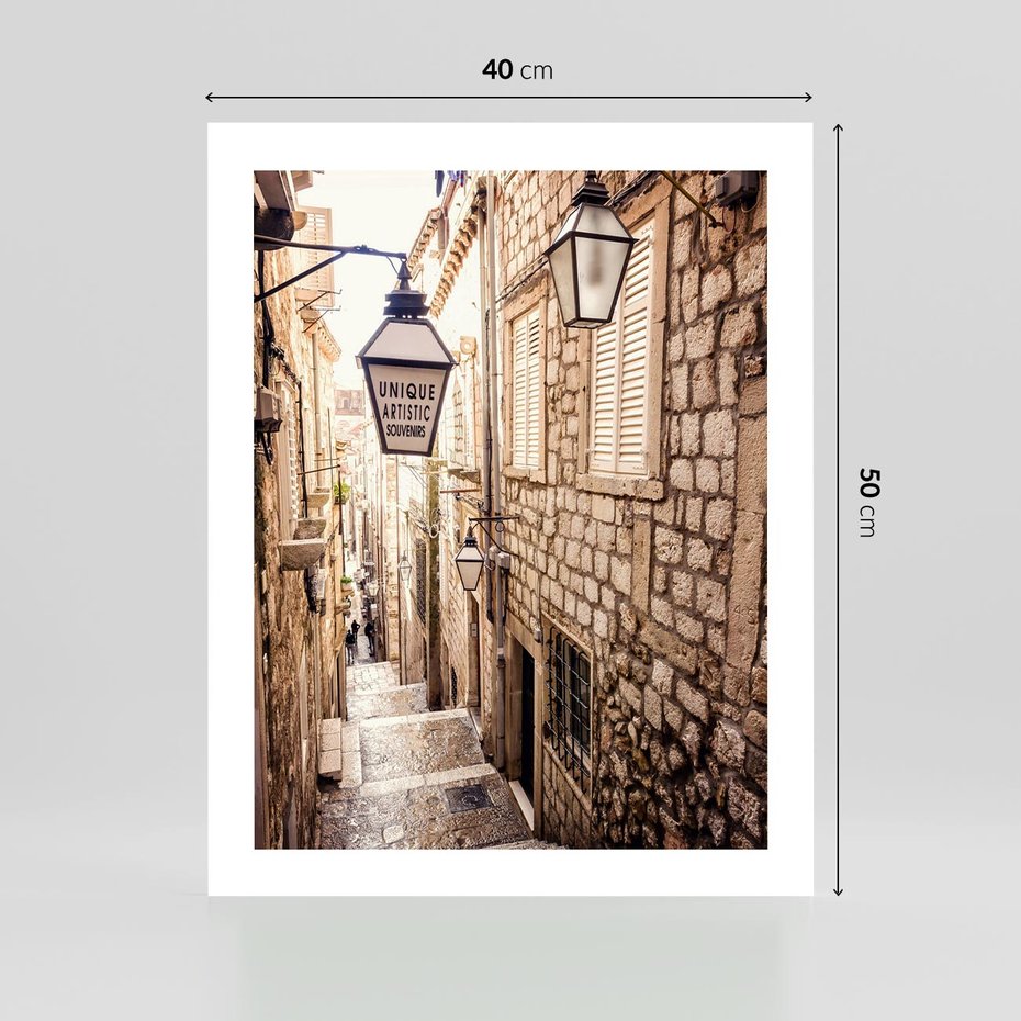 Plakat bez ramy 40x50 - mistyczna podróż - uliczka, perspektywa