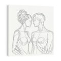 Obraz na płótnie 60x60 - Dialog z cieniami duszy - sztuka one line art, jedna kreska