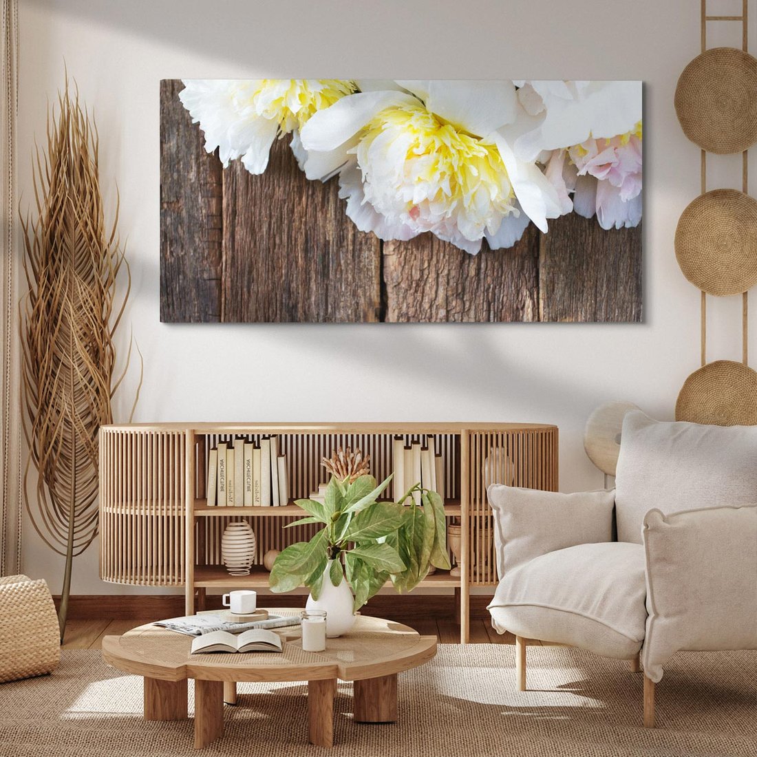Obraz na płótnie 120x60 - Relaksująca Harmonia - kwiaty, spa