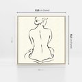 Obraz w ramie 50x50 - Migotliwa Symfonia - kobieta akt, minimalizm - rama drewno