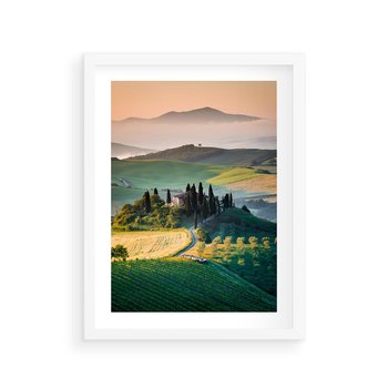 Plakat w ramie 40x50 - Perspektywa malowniczego widoku - widok, perspektywa - rama biała