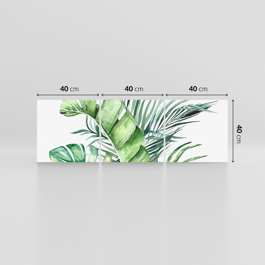 Obraz na płótnie 120x40 - Piękno Złotej Rośliny - złote, liście