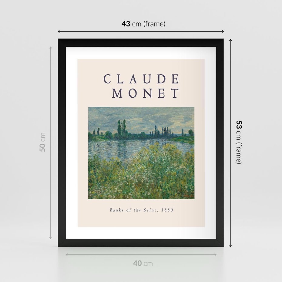 Plakat w ramie 40x50 - Claude Monet: Reprodukcja - Claude Monet, reprodukcja plakat - rama czarna