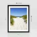 Plakat w ramie 40x50 - Relaks nad Morskimi Wzgórzami - plaża, wydmy - rama czarna