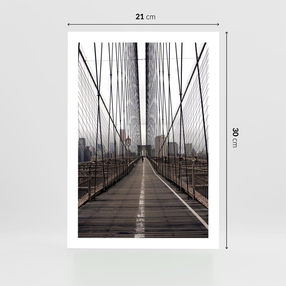 Plakat bez ramy 21x30 - Nowoczesna Linia - most, nowoczesna