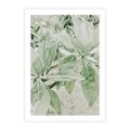 Plakat bez ramy 30x40 - Jasnozielone Liście w Kompozycji - liście, jasna zieleń