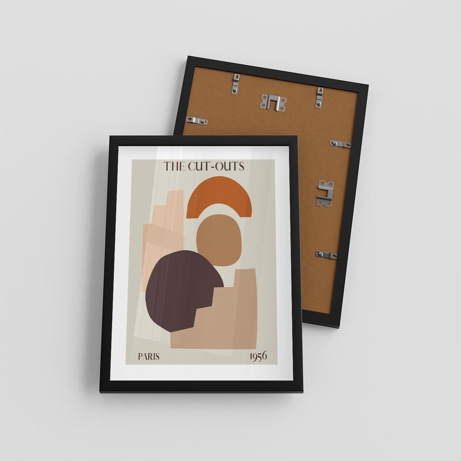 Plakat w ramie 30x40 - Boho Urok: Plakat z Kolorem Ziemi i Typografią - boho grafika, kolory ziemi - rama czarna