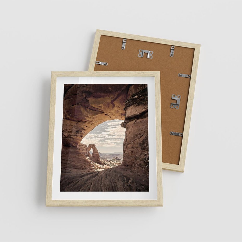 Plakat w ramie 40x50 - Kanionowy Labirynt - pustynia, skały - rama drewno